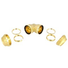 Угол ПНД Tiemme компрессионный переходной 25х3/4 ВР(г) латунь - фото 2