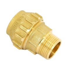 Муфта ПНД Tiemme компрессионная переходная 20х1/2 НР(ш) латунь - фото 4