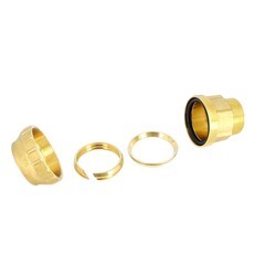 Муфта ПНД Tiemme компрессионная переходная 20х1/2 НР(ш) латунь - фото 2