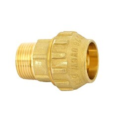 Изображение товара Муфта ПНД Tiemme компрессионная переходная 63х2 НР(ш) латунь