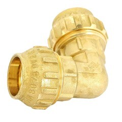 Угол ПНД Tiemme компрессионный 40х40 мм латунь - фото 2