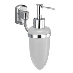 Изображение товара Дозатор для мыла WasserKraft Oder с держателем стекло матовый/металл хром (K-3099)