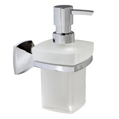 Изображение товара Дозатор для мыла WasserKraft Wern с держателем стекло матовый/металл хром (K-2599)