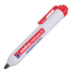 Маркер перманентный Edding retract 11 красный грифель 1,5-3 мм - фото 1