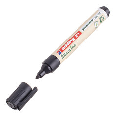 Маркер перманентный Edding EcoLine 21 черный грифель 1,5-3 мм - фото 1