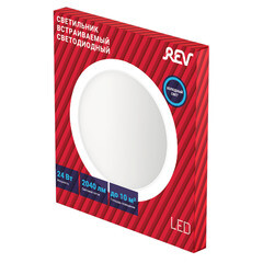 Светильник встраиваемый светодиодный белый 24 Вт 6500К IP20 Rev ДВО (28943 2) - фото 2