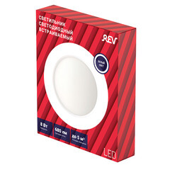 Светильник встраиваемый светодиодный белый 8 Вт 4000К IP20 Rev ДВО (28944 9) - фото 2