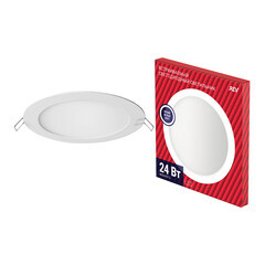 Изображение товара Светильник встраиваемый светодиодный белый 24 Вт 4000К IP20 Rev ДВО (28947 0)