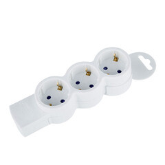 Колодка электрическая 3 розетки Duwi 16 А 230 В 3,68 кВт белая (32017 5) - фото 5