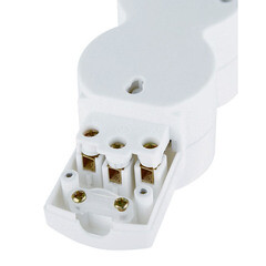 Колодка электрическая 3 розетки Duwi 16 А 230 В 3,68 кВт белая (32017 5) - фото 2