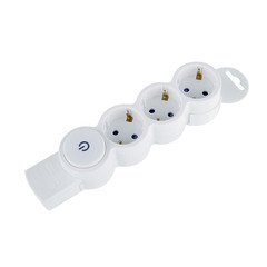 Колодка электрическая 3 розетки Duwi 16 А 230 В 3,68 кВт с выключателем белая (32018 2) - фото 5