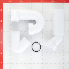 Сифон для раковины и мойки McAlpine 1 1/2х40/50 мм без выпуска с отводом с соединением 40/50 мм (MRSK12-50) - фото 2