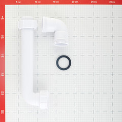 Соединение для сифона McAlpine 1 1/4 23 см белый (HC13-32) - фото 2