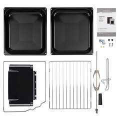 Духовой шкаф газовый встраиваемый Krona Stretto 45 BL 447 мм черный - фото 3