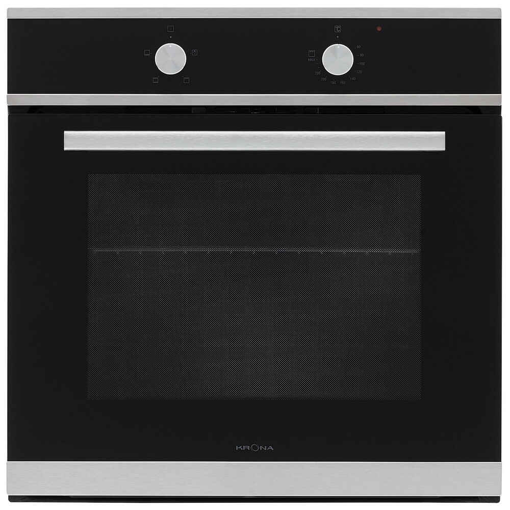 Духовой шкаф электрический встраиваемый Krona Pronto 60 S G2 594 мм черный/нержавеющая сталь