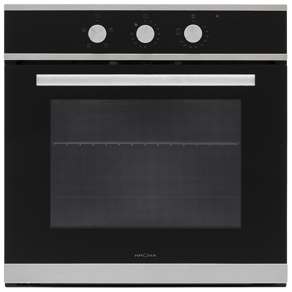 Духовой шкаф электрический встраиваемый Krona Essenza 60 S G2 594 мм черный/нержавеющая сталь