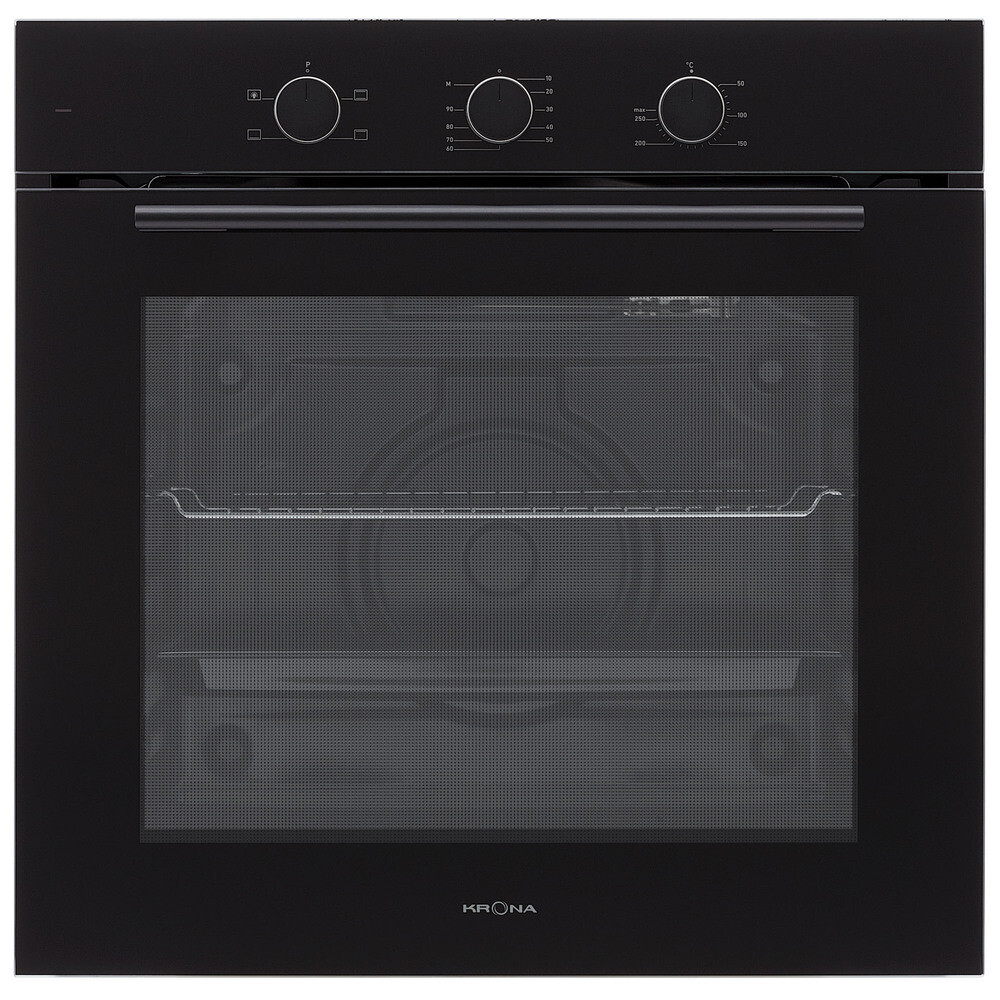 Духовой шкаф электрический встраиваемый Krona Element 60 BL/BL 595 мм черный