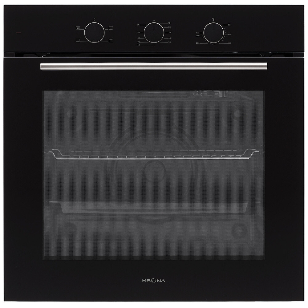 Духовой шкаф электрический встраиваемый Krona Element 60 BL 595 мм черный