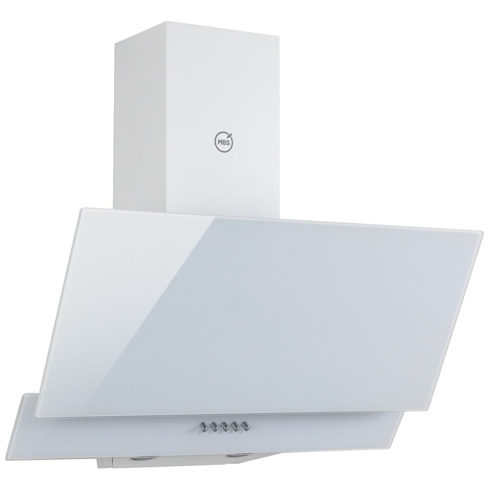 Изображение товара Кухонная вытяжка наклонная MBS Meryta 160 Glass White 60 см белая Изображение товара Кухонная вытяжка наклонная MBS Meryta 160 Glass White 60 см белая