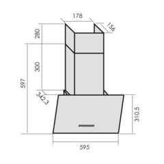 Кухонная вытяжка наклонная MBS Gartenzia 160 Glass White 60 см белая - фото 9