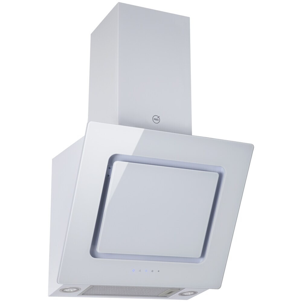 Изображение товара Вытяжка MBS Camellia 160 Glass White Наклонная 60 см