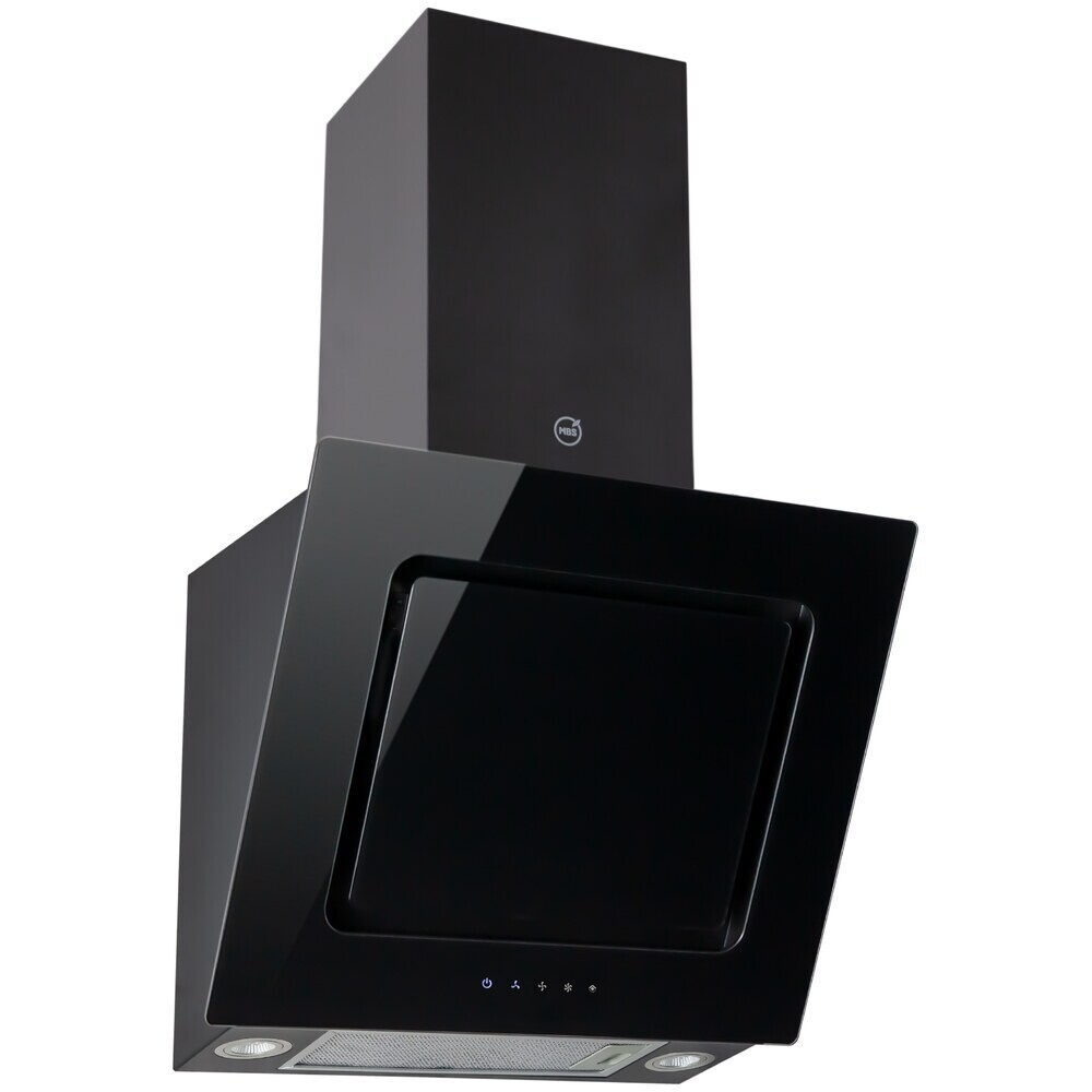 Изображение товара Кухонная вытяжка наклонная MBS Camellia 160 Glass Black 60 см черная Изображение товара Кухонная вытяжка наклонная MBS Camellia 160 Glass Black 60 см черная