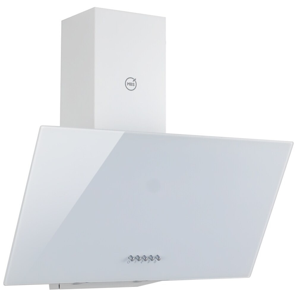Кухонная вытяжка наклонная MBS Alpinia 160 Glass White 60 см белая