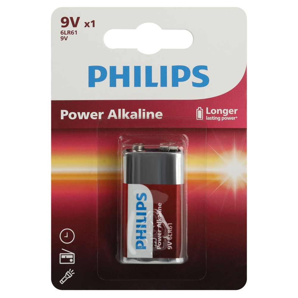 Изображение товара Батарейка Philips Power 6LR61 9 В крона алкалиновая для гаджетов