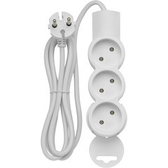 Удлинитель Düwi 3 розетки 1,5 м ПВС 2х0,75 кв.мм 10 А 2,2 кВт белый (32001 4) - фото 4