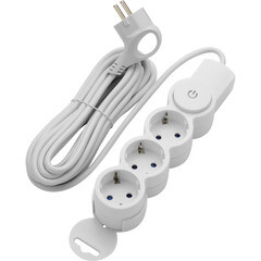 Удлинитель Düwi 3 розетки 5 м ПВС 3х0,75 кв.мм 10 А 2,2 кВт с кнопкой белый (32009 0) - фото 9