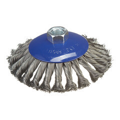 Корщетка для УШМ Практика витая жесткая радиальная d125 мм M14 с наклоном - фото 1