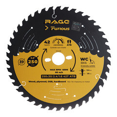 Диск пильный по дереву Rage Furious Universal 250х30х1,6 мм 42 зуба (594236) - фото 1