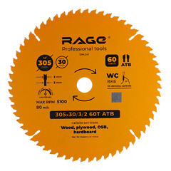 Изображение товара Диск пильный по дереву Rage by Vira Universal 305х30х2 мм 60 зубьев (594241)