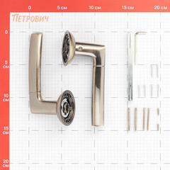 Ручка дверная Punto Ardea круглая розетка зеленая бронза - фото 3