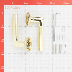 Ручка дверная Punto Ardea круглая розетка золото - фото 3