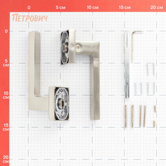 Ручка дверная Punto Style квадратная розетка матовый никель/хром - фото 2