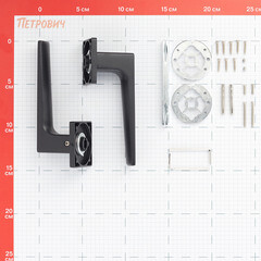 Ручка дверная Fuaro Red Line квадратная розетка черная - фото 2