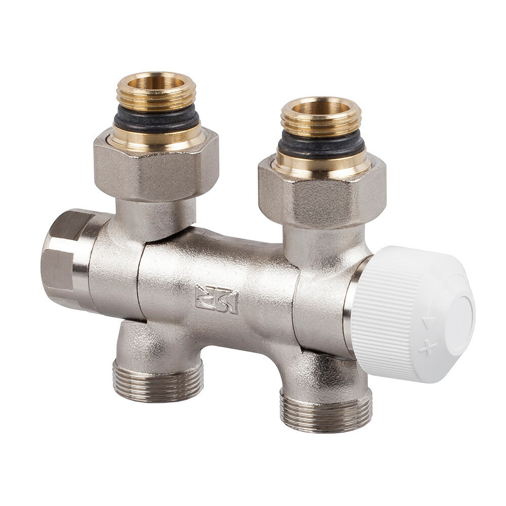 Изображение товара Узел нижнего подключения SR Rubinetterie Free Style 1/2 НР(ш) х 3/4 НР(ш) для радиатора (0707-1500N0E0)