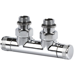 Изображение товара Узел нижнего подключения угловой SR Rubinetterie Tondera 1/2 НР(ш) х 3/4 НР(ш) ЕК для радиатора (0699-1500C0E0)