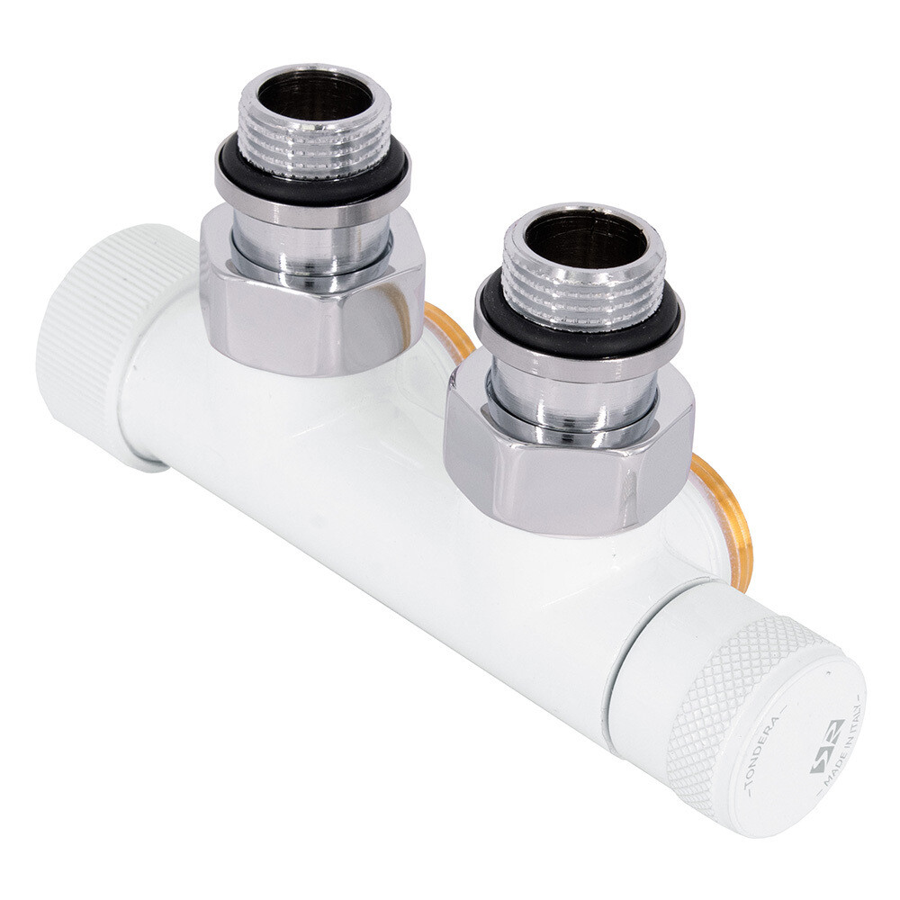 Изображение товара Угловой узел нижнего подключения для радиаторов SR Rubinetterie Tondera 1/2х3/4 НР