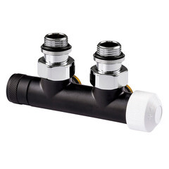 Изображение товара Узел нижнего подключения угловой SR Rubinetterie Tondera 1/2 НР(ш) х 3/4 НР(ш) ЕК для радиатора (0684-1500VCES)