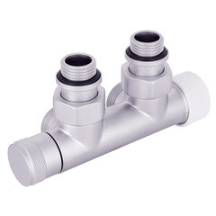 Изображение товара Узел нижнего подключения угловой SR Rubinetterie Tondera 1/2 НР(ш) х 3/4 НР(ш) ЕК для радиатора (0684-1500NSE0)