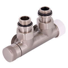 Изображение товара Узел нижнего подключения угловой SR Rubinetterie Tondera 1/2 НР(ш) х 3/4 НР(ш) ЕК для радиатора (0684-1500CSE0)