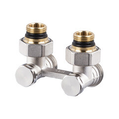 Изображение товара Узел нижнего подключения угловой SR Rubinetterie Free Style 1/2 НР(ш) х 3/4 НР(ш) ЕК для радиатора (0740-1500N0E0)