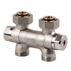 Изображение товара Узел нижнего подключения SR Rubinetterie Free Style 3/4 ВР(г) х 3/4 НР(ш) ЕК для радиатора (0705-2000N0E0)