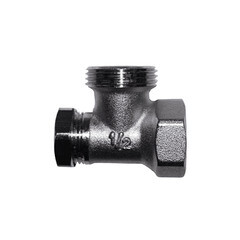 Изображение товара Клапан запорный угловой SR Rubinetterie M 1/2 ВР(г) х 3/4 НР(ш) для радиатора (M513-1500N000)