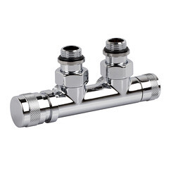 Изображение товара Узел нижнего подключения угловой SR Rubinetterie Tondera 1/2 НР(ш) х 3/4 НР(ш) ЕК для радиатора (0683-1500C0E0)