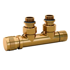 Изображение товара Узел нижнего подключения угловой SR Rubinetterie Tondera 1/2 НР(ш) х 3/4 НР(ш) ЕК для радиатора (0683-1500Z0E0)