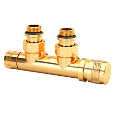 Изображение товара Узел нижнего подключения угловой SR Rubinetterie Tondera 1/2 НР(ш) х 3/4 НР(ш) ЕК для радиатора (0681-1500D0E0)