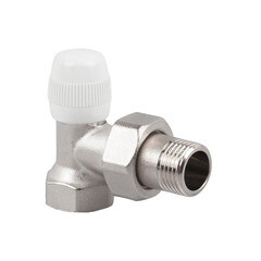 Клапан запорный угловой SR Rubinetterie Universal 3/4 ВР(г) х 3/4 НР(ш) для радиатора (A523-2000N000)